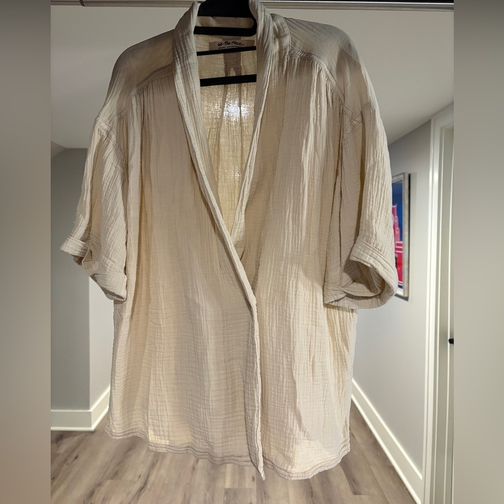 We The Free Lightweight Gauzy Shirt Jacket